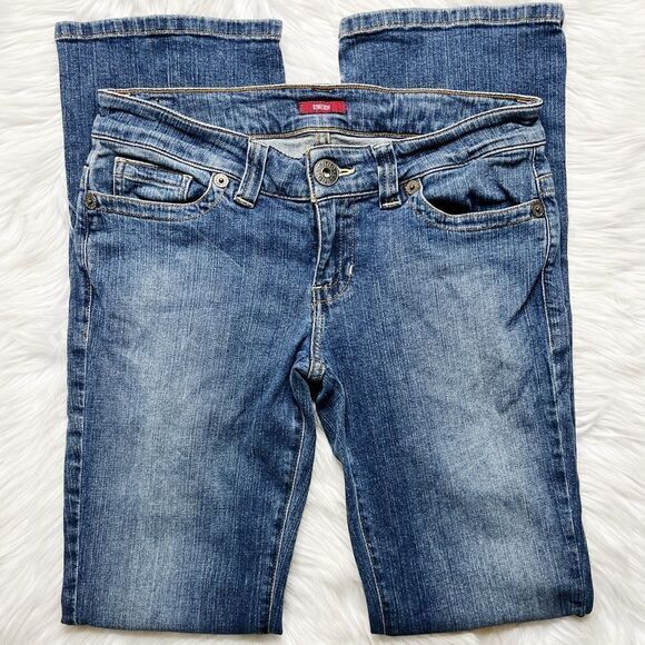 Guess Y2K Stretch Semi - Flare Dark Wash Low Rise Jeans Size 30 - Picture 3 of 7